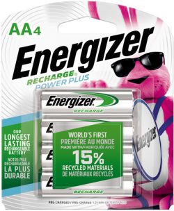 ENERGIZER RECHARGABLE POWER - PLUS BATTERIES AA 4 PACK