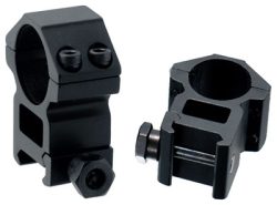 UTG RINGS 1" HIGH PROFILE - MATTE BLACK PICATINNY/WEAVER