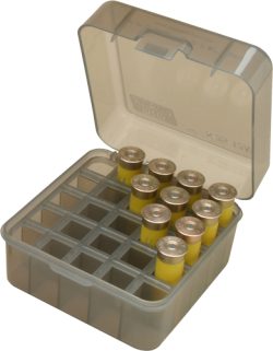 MTM AMMO BOX SHOTSHELL TO 3" - 1216& 20GA 25-ROUNDS SMOKE