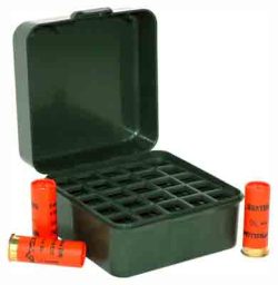 MTM AMMO BOX SHOTSHELL TO 3" - 1216& 20GA 25-ROUNDS F GRN