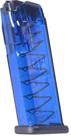 ETS MAGAZINE FOR GLOCK 9MM - 15RD TRANS BLUE FITS 19/26