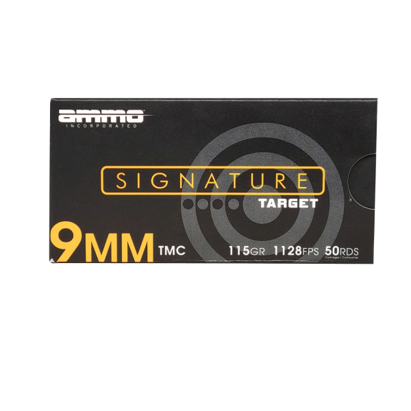Ammo Inc Signature 9mm Luger Handgun Ammo - 115 Grain | TMC | 50rd Box