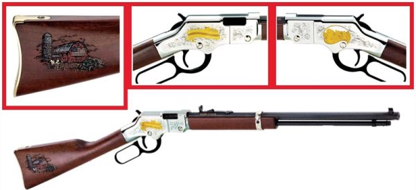 HENRY AMERICAN FARMER TRIBUTE - 22S/L/LR 20" OCTAGON ENGRAVED - Image 2