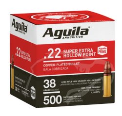 AGUILA 22LR HOLLOW PNT 38G CPHP 500RD BOX 4 PER CS