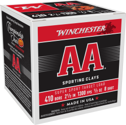 WINCHESTER AA SUPER SPORT 410GA 2.5" #8 SHOT 1/2OZ 25RD BX 250RD CS