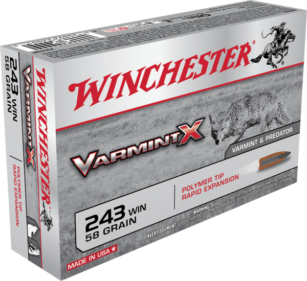 WINCHESTER SUPER X POWER POINT 243WIN 58GR 20RD BX 200RD CASE