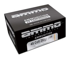 AMMO INC 45 COLT 250GR JHP 20RD BOX 200 CASE