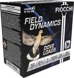 FIOCCHI 12G 2-3/4" 1OZ 7.5SHT G&T 25/250RDS
