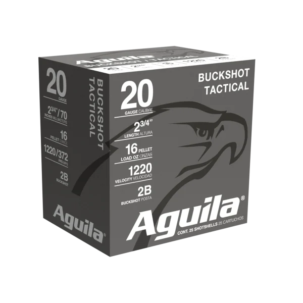 AGUILA 20GA 2B BUCKSHOT 2-3/4" 16 PELLET 25RD BX 10 BXS PER CS