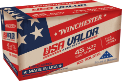 WINC USA VALOR 45ACP 230GR FMJ 100RD BX/500RD CASE