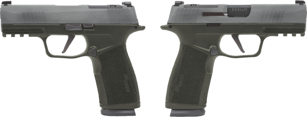 SIG SAUER P365 X-MACRO 9MM PSTL 3.7" CRUSHED SILVER BATTLEWORN 2-17RD MAGAZINES