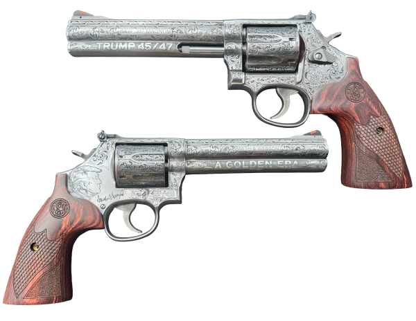 SMITH & WESSON 686 PLUS DLX STS 357MAG 6" 7RD DA/SA TRUMP GOLDEN ERA DEEP ENGRAVED