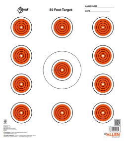 ALLEN EZ AIM 11 SPOT TARGET - 13-PK 12"X12"