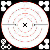 B/C TARGET SHOOT-N-C 8" WHITE/ - BLACK X-BULL'S-EYE 6 TARGETS