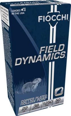 FIOCCHI 22LR 38GR JHP 1250FPS - 50RD 100BX/CS