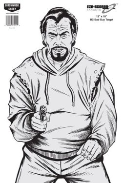 B/C TARGET EZE-SCORER 12"X18" - BAD GUY SILHOUETTE 10 TARGETS
