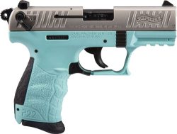 WALTHER P22 CA 22LR 3.42" AS - 10-SHOT ANGEL BLUE POLYMER