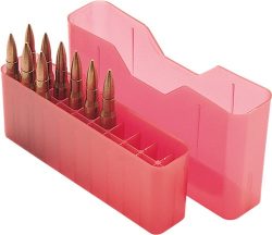 MTM AMMO BOX MEDIUM RIFLE - 20-ROUNDS SLIP TOP STYLE CLRED