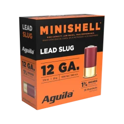 AGUILA 12GA MINI SHELL 1 3/4" 5/8 OZ SLUG 25RD BX 10 BOXES PER CS