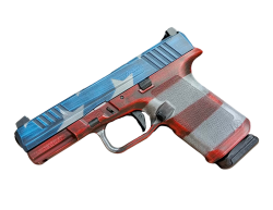 RUGER RXM 9MM PISTOL 4" AMERICAN FLAG O.R. 2-15RD MAGS - ORION EXCLUSIVE
