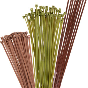 ALLEN NYLON CABLE TIES 100PK - ASSORTED GREEN/BROWN/TAN