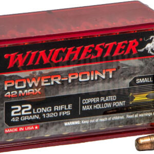WINCHESTER POWER POINT MAX - 22LR 42GR 50RD 40BX/CS