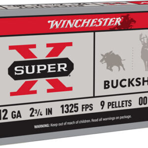 WINCHESTER SUPER-X 12GA 2.75" - 00 BUCK 9 PELLETS 5RD 50BX/CS