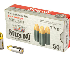 STERLING 9MM 115GR FMJ STEEL 50/1500