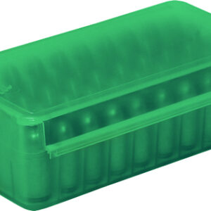 MTM AMMO BOX 9MM LUGER/380ACP - 50-ROUNDS SIDE SLIDE CL GREEN