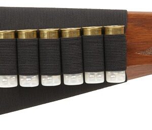 BULLDOG SHOTGUN STOCK SLEEVE - HOLDS 6 SHELLS BLACK NYLON