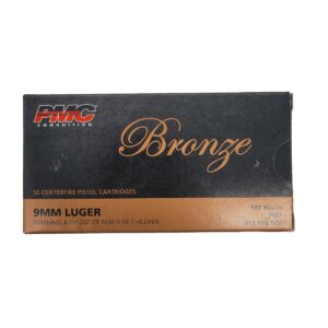 PMC Bronze 9mm Luger Handgun Ammo - 147 Grain | FMJ | 50rd Box