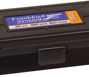 FRANKFORD ARSENAL AMMO BOX 380 - 9MM 50RDS BLK/SMOKE HINGE TOP