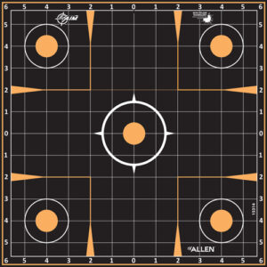 ALLEN EZ AIM SPLASH ADHESIVE - GRID TARGET 5-PK 12"X12"