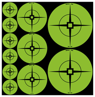 B/C TARGET SPOTS ASSORTMENT - GREEN 1"-60/2"-30/3"-20