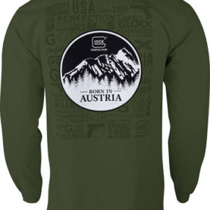 GLOCK OEM BORN IN AUSTRIA LONG - SLEEVE SHIRT MILITARY GRN 3XL