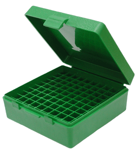 MTM AMMO BOX 38/357 - 100-ROUNDS GREEN