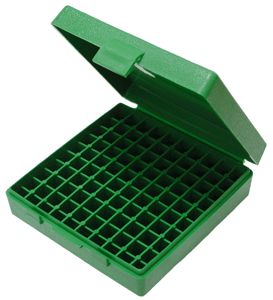 MTM AMMO BOX 9MM LUGER/380ACP - /9X18 100-ROUNDS GREEN
