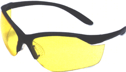 HOWARD LEIGHT VAPOR II GLASSES - BLACK FRAME/AMBER LENS