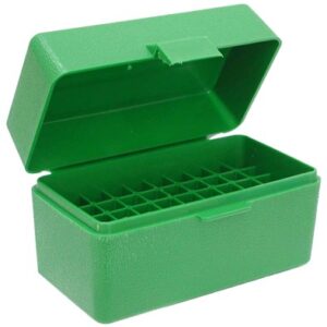MTM AMMO BOX SMALL RIFLE - 50-ROUNDS FLIP TOP STYLE GREEN