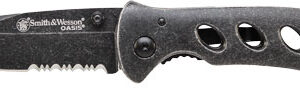 S&W OASIS SMALL LINER LOCK - KNIFE 2.6" STONEWASH BLADE
