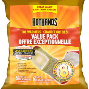 HOTHANDS TOE WARMER VALUE PACK - 6 PAIRS PER PACK 8 HOUR W/ADHS
