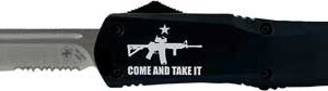 TEMPLAR KNIFE LARGE OTF COME - AND TAKE IT AR 3.5" SILVER BLD
