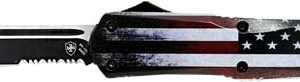 TEMPLAR KNIFE LARGE OTF FULL - US 3.5" BLACK TANTO SERRATED